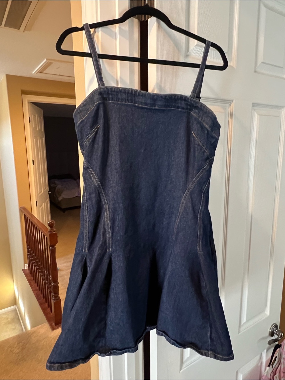 Denim Dress, can be worn with or without straps